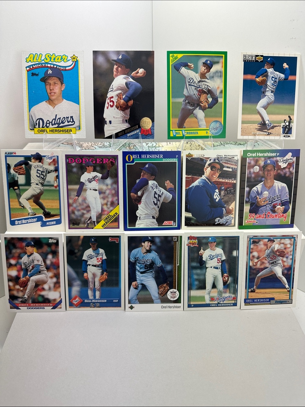 Orel Hershiser Dodgers vintage lot of 14